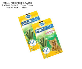 (2 Pack) PEDIGREE DENTASTIX Toy/Small Dental Dog Treats Fresh - 5.26 oz. Pack (21 Treats)