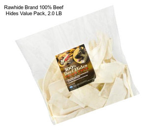 Rawhide Brand 100% Beef Hides Value Pack, 2.0 LB