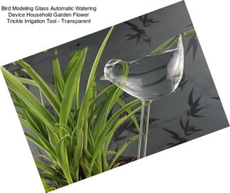 Bird Modeling Glass Automatic Watering Device Household Garden Flower Trickle Irrigation Tool - Transparent