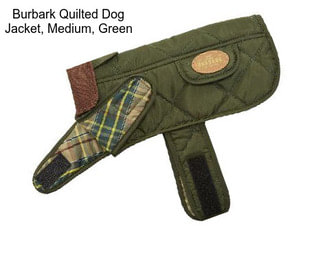 Burbark Quilted Dog Jacket, Medium, Green