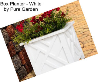 Box Planter - White by Pure Garden