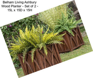 Belham Living Ashbury Wood Planter - Set of 2 - 15L x 15D x 15H