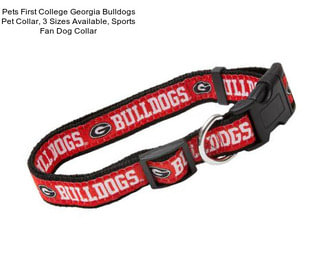 Pets First College Georgia Bulldogs Pet Collar, 3 Sizes Available, Sports Fan Dog Collar