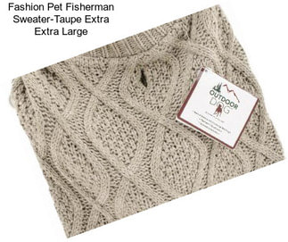 Fashion Pet Fisherman Sweater-Taupe Extra Extra Large