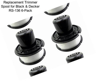 Replacement Trimmer Spool for Black & Decker RS-136 6-Pack