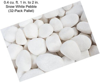 0.4 cu. ft. 1 in. to 2 in. Snow White Pebble (32-Pack Pallet)
