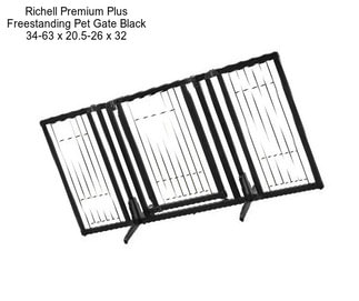 Richell Premium Plus Freestanding Pet Gate Black 34\
