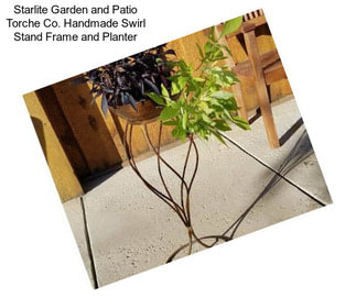 Starlite Garden and Patio Torche Co. Handmade Swirl Stand Frame and Planter