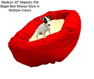 Medium 32\'\' Majestic Pet Bagel Bed Sherpa Style in Multiple Colors