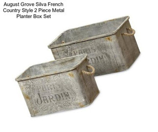 August Grove Silva French Country Style 2 Piece Metal Planter Box Set