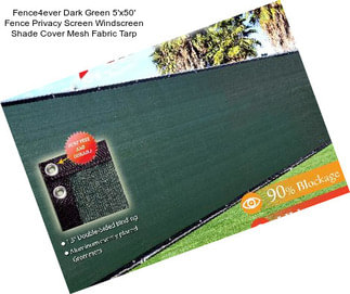 Fence4ever Dark Green 5\'x50\' Fence Privacy Screen Windscreen Shade Cover Mesh Fabric Tarp