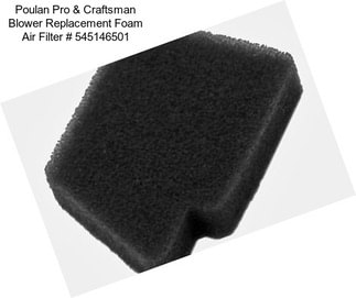 Poulan Pro & Craftsman Blower Replacement Foam Air Filter # 545146501