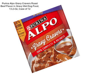 Purina Alpo Gravy Cravers Roast Beef Flavor in Gravy Wet Dog Food, 13.2-Oz, Case of 12