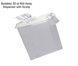 Buddeez 50 qt Roll Away Dispenser with Scoop