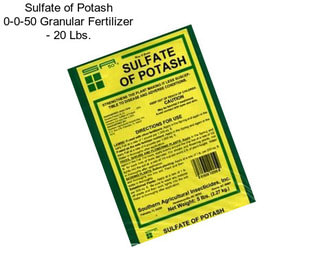 Sulfate of Potash 0-0-50 Granular Fertilizer - 20 Lbs.