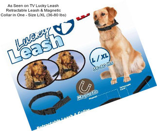 As Seen on TV Lucky Leash Retractable Leash & Magnetic Collar in One - Size L/XL (36-80 lbs)