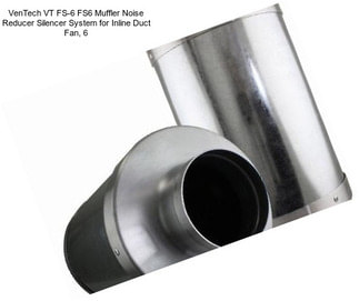 VenTech VT FS-6 FS6 Muffler Noise Reducer Silencer System for Inline Duct Fan, 6\