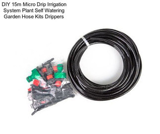 DIY 15m Micro Drip Irrigation System Plant Self Watering Garden Hose Kits Drippers