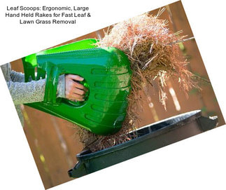 Leaf Scoops: Ergonomic, Large Hand Held Rakes for Fast Leaf & Lawn Grass Removal