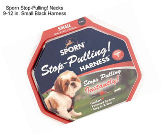 Sporn Stop-Pulling! Necks 9-12 in. Small Black Harness