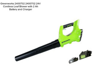 Greenworks 2400702 2400702 24V Cordless Leaf Blower with 2 Ah Battery and Charger