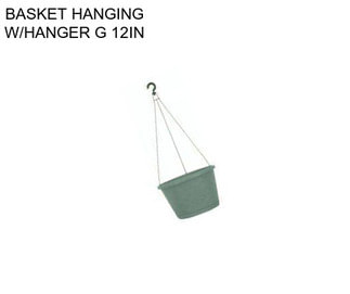 BASKET HANGING W/HANGER G 12IN