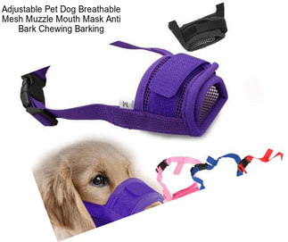 Adjustable Pet Dog Breathable Mesh Muzzle Mouth Mask Anti Bark Chewing Barking