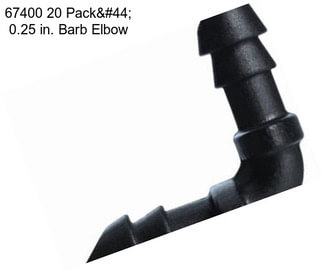67400 20 Pack, 0.25 in. Barb Elbow