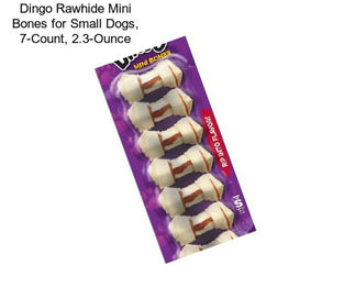 Dingo Rawhide Mini Bones for Small Dogs, 7-Count, 2.3-Ounce