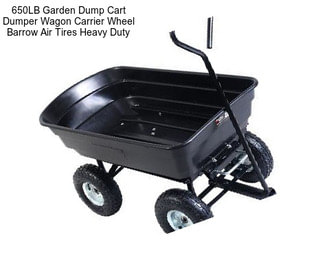 650LB Garden Dump Cart Dumper Wagon Carrier Wheel Barrow Air Tires Heavy Duty