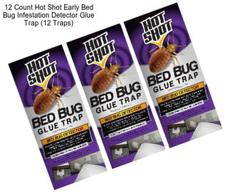 12 Count Hot Shot Early Bed Bug Infestation Detector Glue Trap (12 Traps)