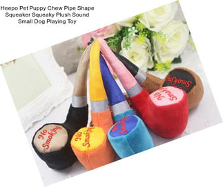 Heepo Pet Puppy Chew Pipe Shape Squeaker Squeaky Plush Sound Small Dog Playing Toy