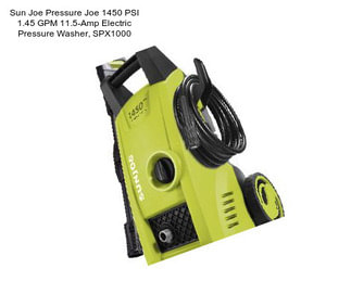 Sun Joe Pressure Joe 1450 PSI 1.45 GPM 11.5-Amp Electric Pressure Washer, SPX1000