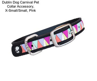 Dublin Dog Carnival Pet Collar Accessory, X-Small/Small, Pink