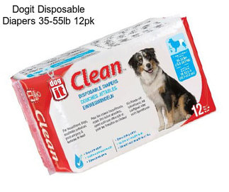 Dogit Disposable Diapers 35-55lb 12pk