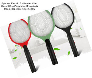 Spencer Electric Fly Swatter Killer Racket Bug Zapper for Mosquito & Insect Repellent Killer,Yellow