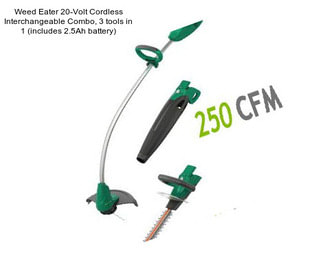 Weed Eater 20-Volt Cordless Interchangeable Combo, 3 tools in 1 (includes 2.5Ah battery)