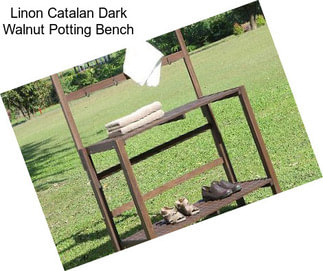 Linon Catalan Dark Walnut Potting Bench