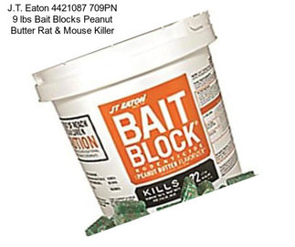 J.T. Eaton 4421087 709PN 9 lbs Bait Blocks Peanut Butter Rat & Mouse Killer
