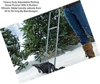 Heavy Duty Adjustable Rolling Snow Pusher With 6\