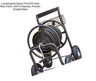 Landscapers Select TC4703 Hose Reel Carts, 400 Ft Capacity, Powder Coated Steel