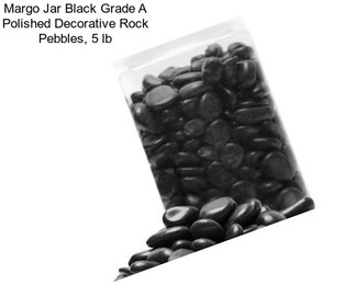 Margo Jar Black Grade A Polished Decorative Rock Pebbles, 5 lb