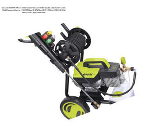 Sun Joe SPX9006-PRO Commercial Series Cold Water Electric Direct Drive Crank Shaft Pressure Washer | 1300 PSI Max | 2 GPM Max | 2.15 HP Motor | 120 Volt | Wall Mount | Roll Cage | Hose Reel