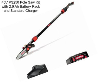 40V PS250 Pole Saw Kit with 2.6 Ah Battery Pack and Standard Charger
