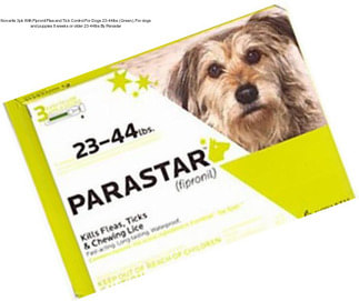 Novartis 3pk With Fipronil Flea and Tick Control For Dogs 23-44lbs (Green), For dogs and puppies 8 weeks or older 23-44lbs By Parastar