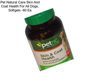 Pet Natural Care Skin And Coat Health For All Dogs, Softgels -60 Ea