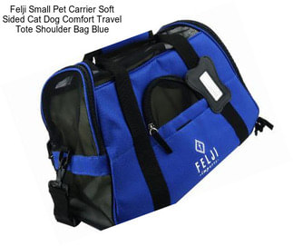 Felji Small Pet Carrier Soft Sided Cat Dog Comfort Travel Tote Shoulder Bag Blue