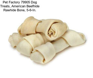 Pet Factory 79905 Dog Treats, American Beefhide Rawhide Bone, 5-6-In.