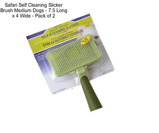 Safari Self Cleaning Slicker Brush Medium Dogs - 7.5 Long x 4 Wide - Pack of 2