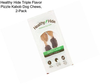 Healthy Hide Triple Flavor Pizzle Kabob Dog Chews, 2-Pack